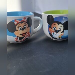 Mickey And Minnie Mouse Giggling Ceramic Coffee Tea Mugs